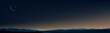 © Anchalee - Ramadan Kareem,Islamic greeting card design background with Crescent Moon on blue sky,Vetor Ramadhan Night with twilight dusk sky for Islamic religion,Eid al Adha,Eid Mubarak,Eid al fitr,Eid el kabir