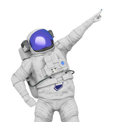 Wall Mural - astronaut is pointing to the moon