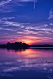 Fototapeta Łazienka - Wschód słońca zalew Mietków