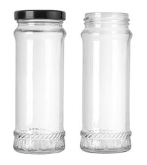 Canvas Print - Empty long glass canning jar