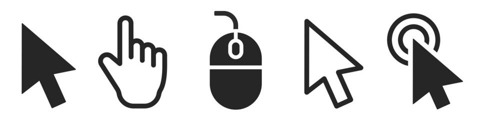 Wall Mural - computer cursor ?omputer mouse icon. mouse, arrow, cursor, pointing hand. clicking cursor, pointing 
