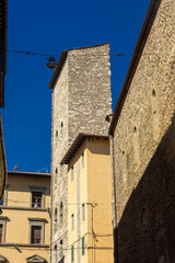 Catilina Tower in Pistoia  historic center, Tuscany, Italy