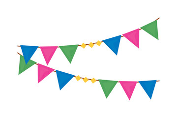 Sticker - colorful pennants icon