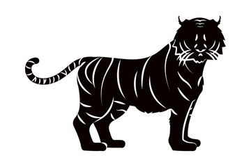 Wall Mural - tiger silhouette icon