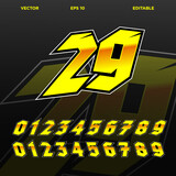 Fototapeta Panele - Racing number effect designs