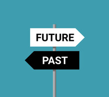 Future Past Present Board Icon. Now Pas And Future Way Destiny Sign
