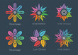 © SNEHIT PHOTO - Vector illustration of different colorful floral icon set.