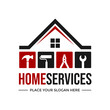 © ismadesign - home service vector logo template