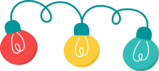 Wall Mural - Christmas light wire