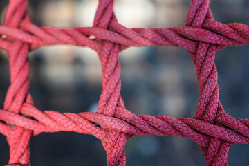 Closeup view of hammock net