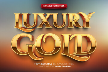 Wall Mural - Luxury Gold 3D Text Effect