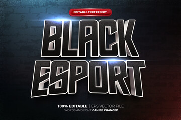 Wall Mural - Black Esport 3D Editable Text Effect