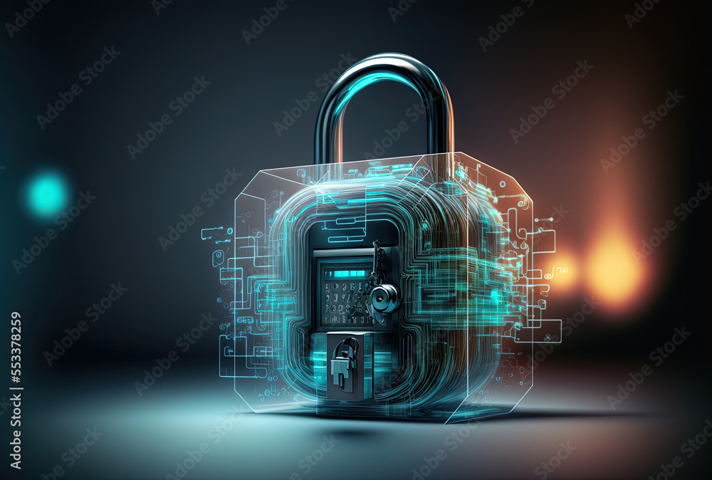 Background security of personal data concept multiexposure virtual ...