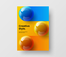 Wall Mural - amazing corporate identity design vector illustration. geometric realistic balls company brochure la