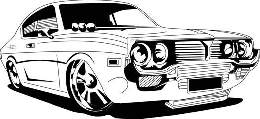  classic car vector illustration 