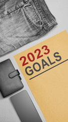 Canvas Print - The goal of 2023. Happy New Year 2023