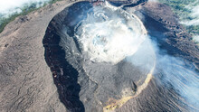 Aerial View Of Mount Slamet Or Gunung Slamet Is An Active Stratovolcano In The Purbalingga Regency