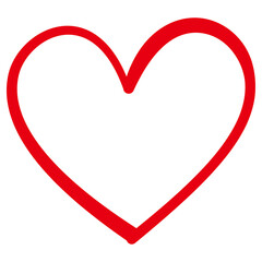 Wall Mural - Hand drawn red heart icon