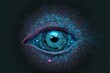 © Ecleposs - futuristic neural cyber eye with data and tech information Generative AI