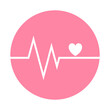 pink heart heal medical icon