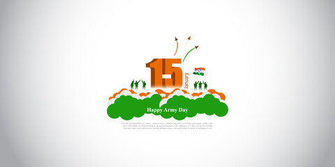 Wall Mural - Vector illustration for Indian army day background banner