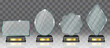Acrylic glass trophy award set vector prize design
