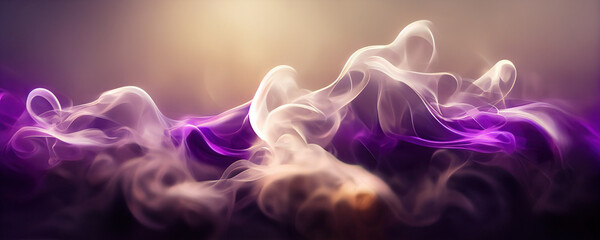 Sticker - purple smoke abstract background with calm vibes (Generative AI)