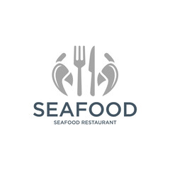 Sticker - Seafood logo design restaurant fresh crab and shrimp logo for label product and seafood shop 