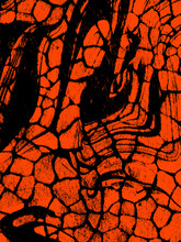Orange Sunny Cracks Sandstone Elephant Paint Liquid Pattern Abstract Vivid Background Wallpaper Graphic Art