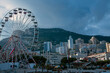 Monaco / Francia - December 10, 2022: Wheel panoramic at  Montecarlo harbour, Montecarlo, Monaco, France, Europe