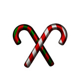 Fototapeta Dmuchawce - 3d render christmas toy ornaments icon candy cane