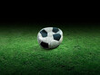 deflated soccer ball on soccer field