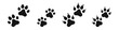 Leinwandbild Motiv Cat and dog paw print icon set. Vector EPS 10
