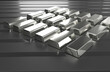 3D Realistic platinum bars and Financial concept, platinum bar stack on black background, wealth concept, treasure, and trading,

