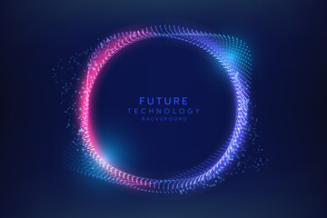 futuristic technology abstract background. Abstract futuristic curve digital line design.Modern futuristic design.Digital landscape pattern technology.Vector illustration.