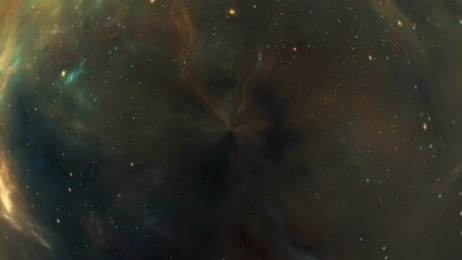 Wall Mural - Colorful space nebula with stars swirl into black hole. Abstract universe, science background animation