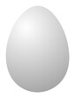 White egg isolated on transparent background