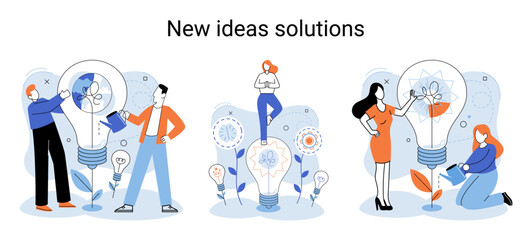 Wall Mural - Idea and creative metaphor. Smart business opportunities, direction of development, search for new solutions and direction of development. New business idea of leadership. Investing in innovation