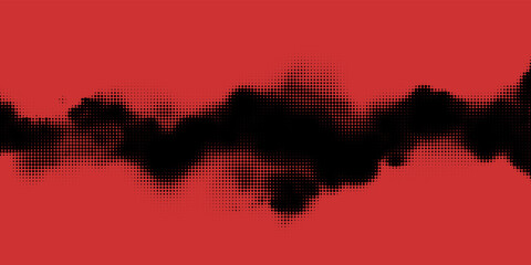 Wall Mural - monochrome printing raster, abstract vector halftone background.