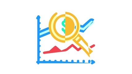 Poster - analytics business chart color icon animation