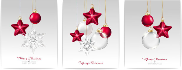 Wall Mural - Christmas decorative background with festive decoration elements. New Year concept