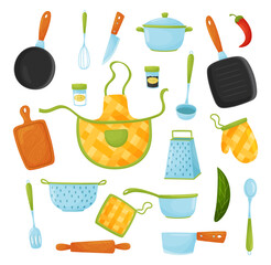 Kitchen Tools and Utensils Big Vector Set