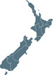 outline drawing of new zealand map.