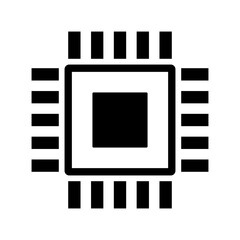 Wall Mural - Central Processing Unit icon. Vector.