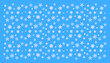 Various snowflakes on a blue background - vector illustration.