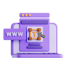 web design 3d render illustration