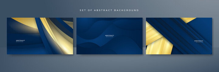 Luxury blue and gold abstract background