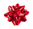 Czerwona błyszcząca kokarda, PNG, przezroczyste tło, Święta Bożego Narodzenia, Urodziny, prezent 