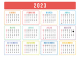 Fototapeta  - calendario 2023 en español