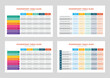 PowerPoint Table Layout, 4 Different Table Format, PowerPoint Table Vector, Creative Table Layout